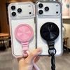 Bumper Clear Phone Case for iPhone 17 Pro Max 16 15 14 13 Pro 360 Ring Holder with Wrist Strap Shockproof Cover 16e 17 air 11