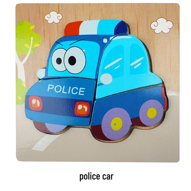 Animal 3D Wooden Jigsaw Puzzle Board for Toddlers (1-3 Years)