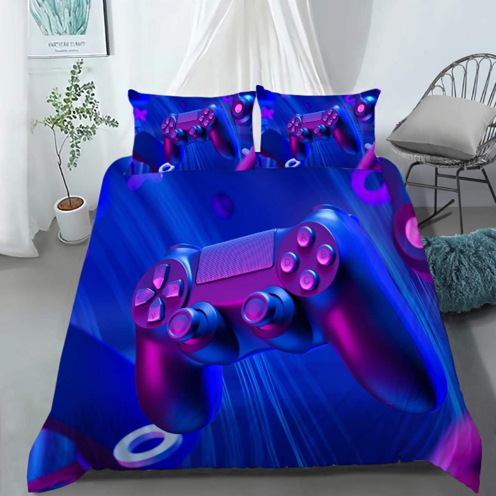 Gamepad Digital Printing Three-Piece Set, Home Textile Four-Piece Set, Quilt Cover, Bed Linen, Bedding