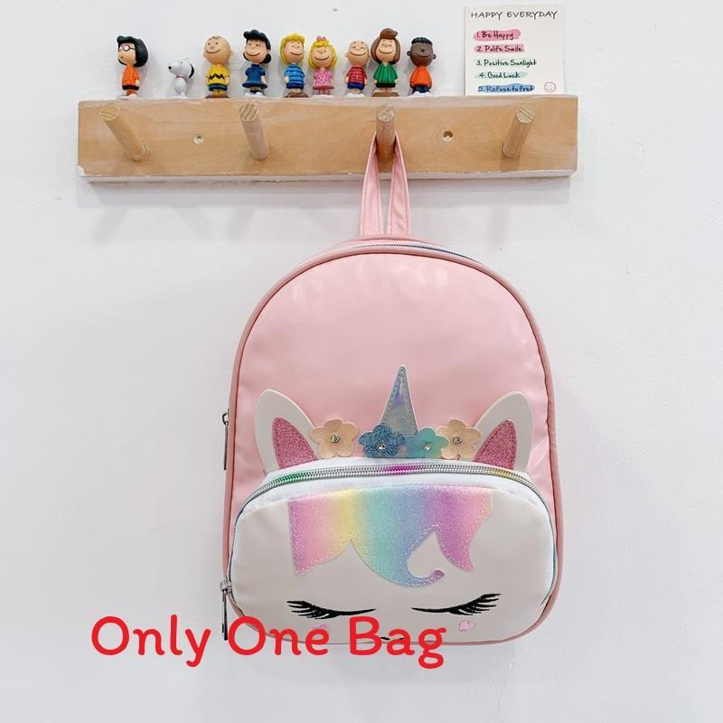 Unicorn Print Fashion Sequins Cartoon Kids School Backpack With Curved Straps