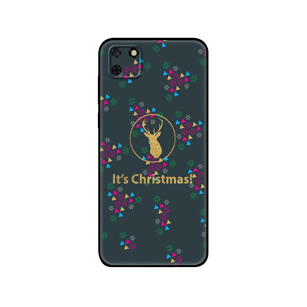 Schwarze TPU-Hülle für Huawei Y9S Y6S Y8S Y5P Y7P Y8P Hülle für Huawei Y5 lite Prime 2018 Y6 2019 Cover Weihnachtsgeschenk Santa