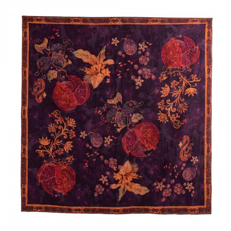 Luxury Silk Scarf Women 105x105cm Square Shawl Vintage Chinese Style Sunscreen Warmth