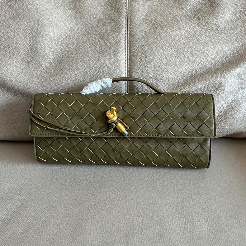 Neue Clutch handgewebte Handtasche Abendtasche Leder-Schloss-Tasche Umhängetasche Messenger Bag Damen Handtasche