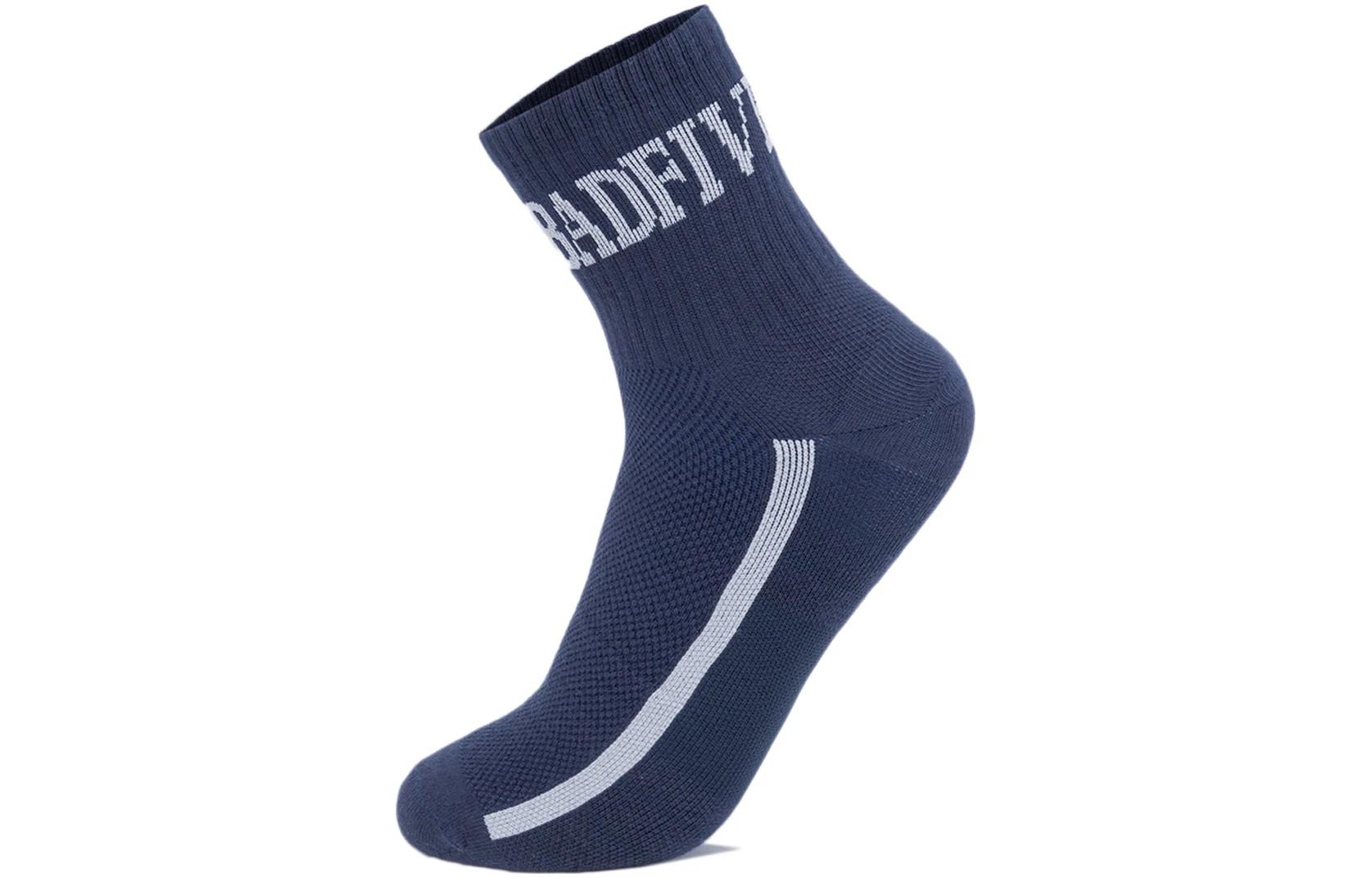 Li Ning Badfive Crew Socks Unisex 1 Pack Dark Ship Bright Blue AWSU103-4 L
