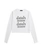 D So H Logo Season Semi-Warmer Crop Top [White]