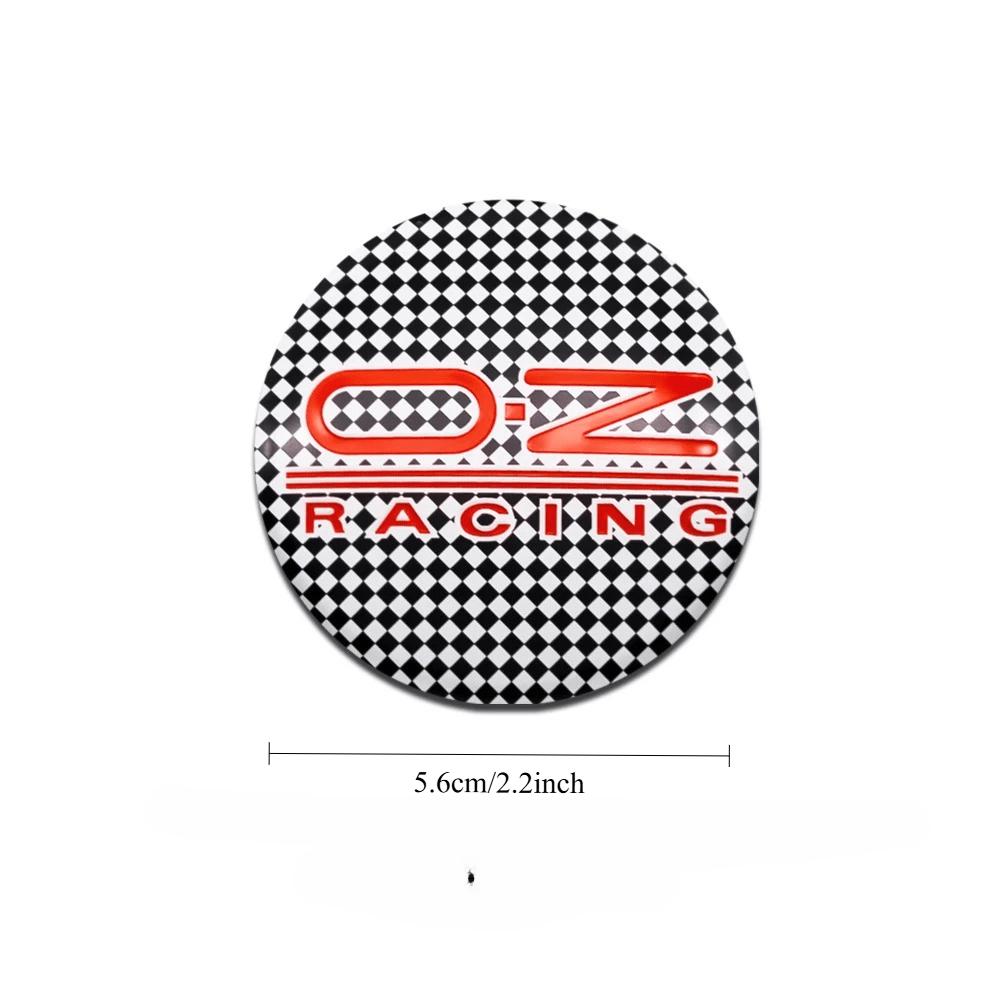 4 szt./zestaw 56 mm Do O.Z OZ Racing Logo Koło Samochodowe Piasta Środkowa Dekielki Osłony Odznaka Emblemat Naklejka Dekoracja Stylizacji Samochodu Naklejki