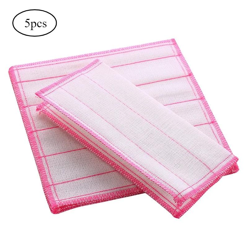 

5 шт. Хлопковая кухонная тряпка, Многоразовая гигиеничная чистящая тряпка, Тряпка, Мягкие и быстросохнущие кухонные принадлежности, Посудное полотенце.