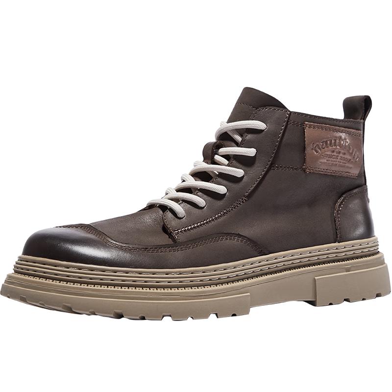 HAUT TON Men s Leather Martin Work Boots EU 40