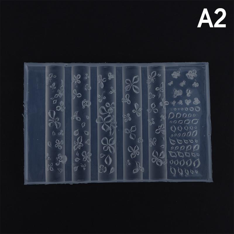 Ice Flower Rose Nail Art Mold Hand Carved Silicone Cute Nail Charm Casting Tool for DIY Manicure Beginners