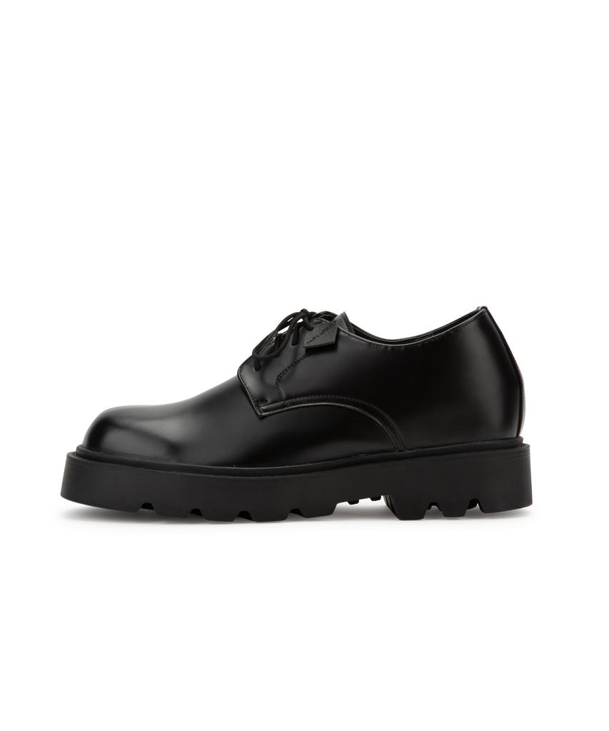 Differshoe 703 Chunky Derby Shoes 7Cm Glossy Black [Glossy]