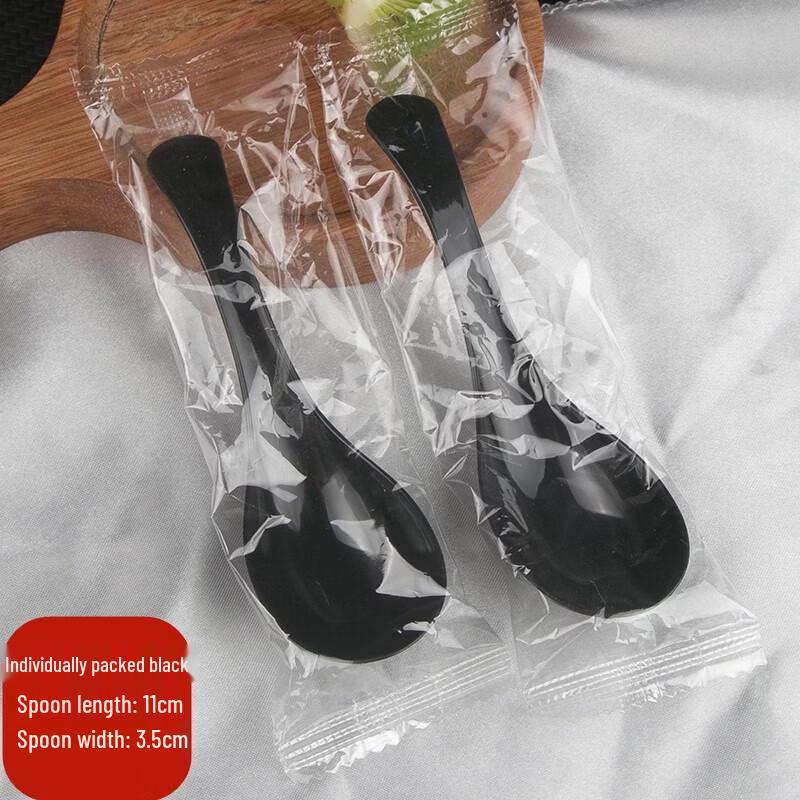 Qiwei Individually Wrapped Transparent Disposable Plastic Spoons
