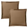 Taie d'oreiller "Prémium" toutes dimensions - Prémium Taupe - 63 x 63 cm volant plat piqué
