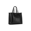 Montblanc Classico Series Solid Color Vintage Palladium Round Ring Leather And Calfskin Tote Bag Men Tote Bags Black 130045