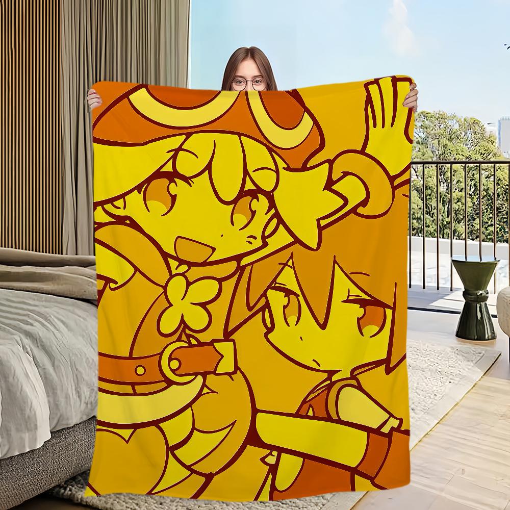 Game P-Puyo P-Puyo Blanket Flannel Warm Comfort Soft Plush Blanket For Picnic Beds Sofas Homes And Bedrooms