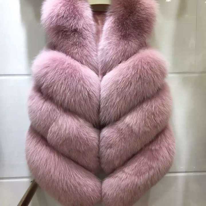 Fur Vest Short Imitation Fox Fur Vest V-neck Slim Stitching Fur Vest Women's Clothing