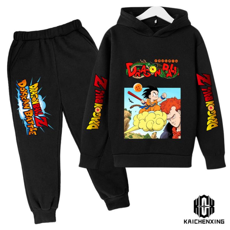 Anime Dragon Ball Z kapuutsikomplekt poistele Riided Lastele kapuutsid Anime riided Goku kapuuts, tüdrukute dressipluus 3-14a lastele
