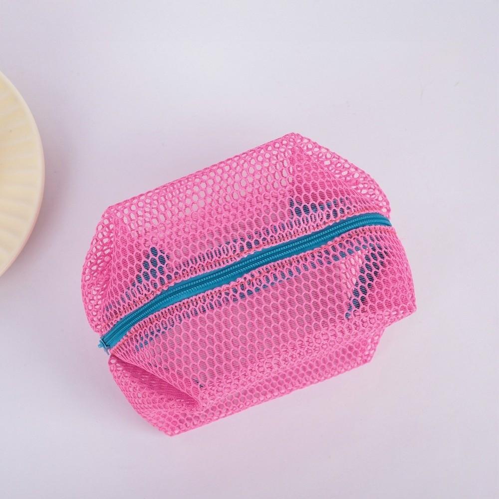 Durable Dopamine Color Cosmetic Bag Lightweight Mesh Large Capacity Storage Bag With Zipper Toiletry Bag Makeup Storage