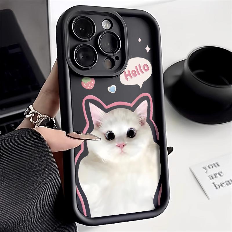 Soft TPU Phone Case For IPhone 17 Pro Max 11 13 16 15 14 12 Air 17 pro Max 16 Pro Max Shockproof Cat Animal Painted Funda Cover