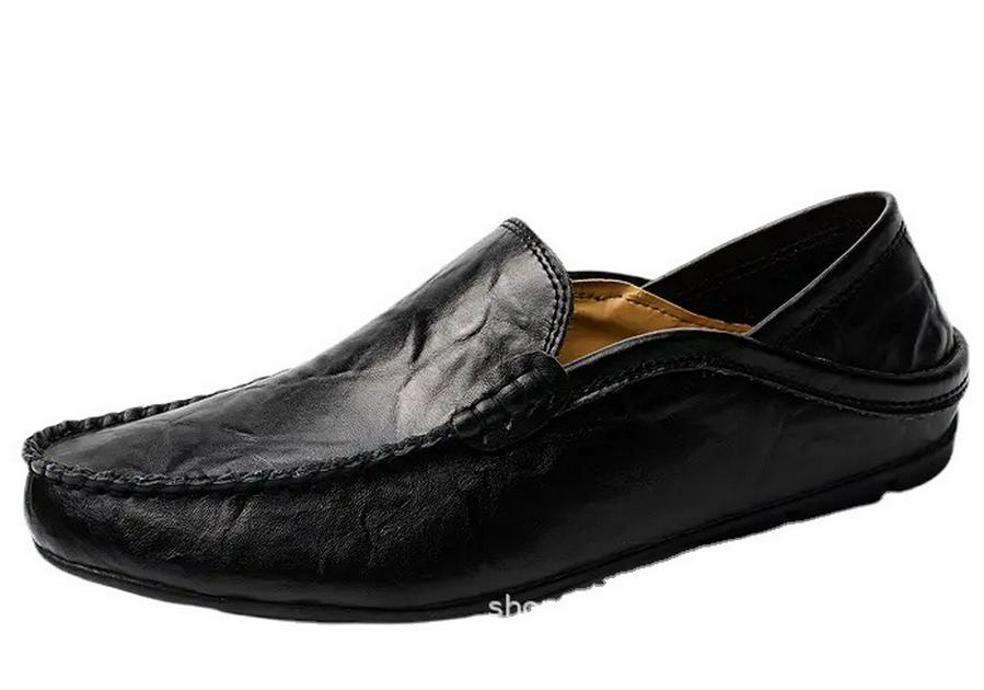 Men's Large Size Microfiber Leather Loafers - Casual Driving Shoes