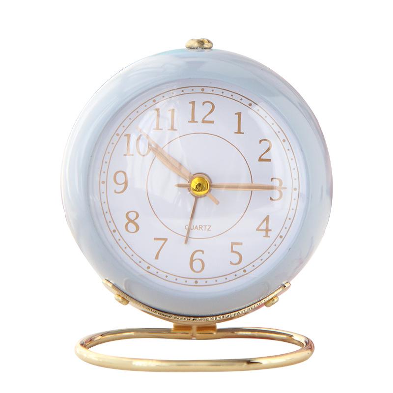 Creative Silent Children's Luminous Metal Alarm Clock for Bedroom or Living Room