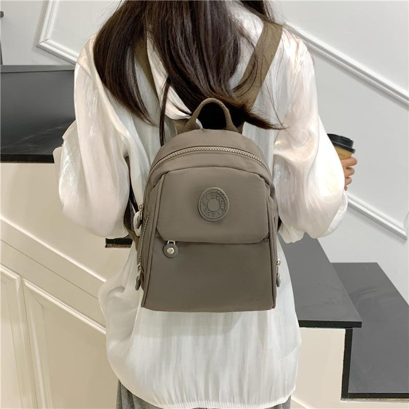 Mini Small Bag Oxford Cloth Backpack Women's New Waterproof Versatile Solid Color Lightweight Backpack Lightweight