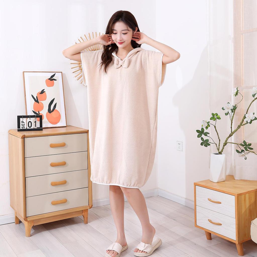 Bathroom Wearable Bathrobe Towel Dress Women Shower Female Soft Bath Towel for Adults Lady Home Textiles Bath