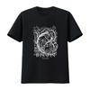 IHSAHN Telemark Black White Floral T Shirt for Fashion Streetwear Vintage Washed Fashion Casual Streetwear Stretched Graphic