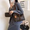 Früher Herbst neue kontrastfarbene Einkaufstasche Tragetasche Mutter und Kind Schulter Damenhandtasche