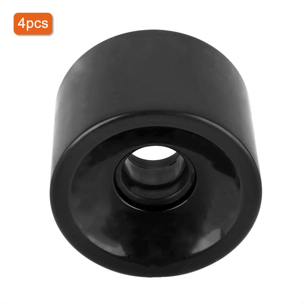 PUENTE Juego de 4 ruedas para patineta de PU de calidad superior de 70 x 51 mm, ruedas para tabla larga (Negro)