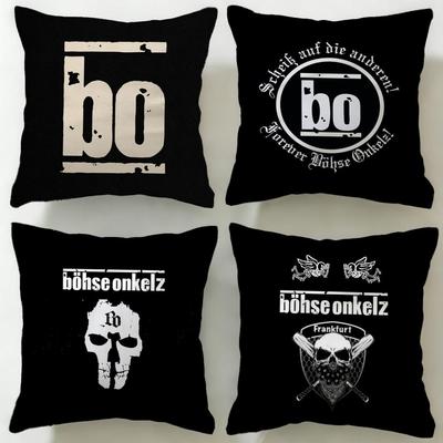 Popular Bbohse Onkelzied Cushion Cover Soft  EasyWash Pillow Case  Versatile for Couch Bed Travel and Office