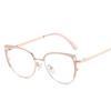 Senior Cat Eye Metal Optical Glasses Women Men Trend Brand Design Computer Eye Protection Blue Light Blocking Eyeglasses