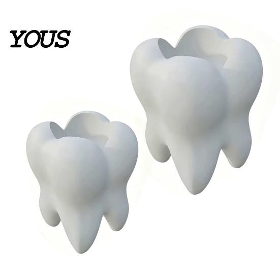 Decorative Storage Box Tooth Shape Toothbrush Holders for Bathrooms, Creative Pen Holder Desktop, Home Decor Small Organizer