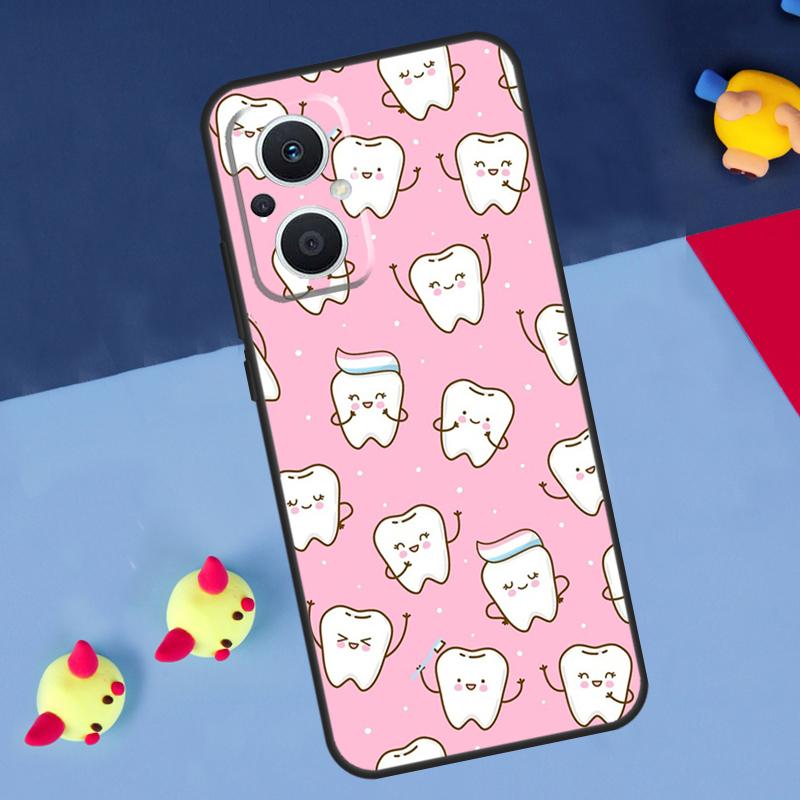 Dentist Tooth Pattern For OPPO Reno 12F 13F 14F 11F 10 11 12 13 14 Pro 8T 7 8 Lite OPPO Find X9 X8 X6 X5 Pro Case