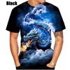 Dragon Muay Thai T-Shirt Kick Boxing 3D Print Vintage Training Quick Dry Men Women Unisex Short Sleeve Round Neck MMA Mix Martial Art