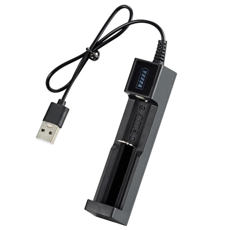 USB Smart Single Slot Ladegerät 18650 Lithium Ladegerät Kleiner Lüfter Taschenlampe Batterie Ladeadapter