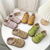 Children's Baotou Sandals Summer New Soft Bottom Girls' Hollow Beach Shoes Boys' Weaving Roman Buchen Shoes