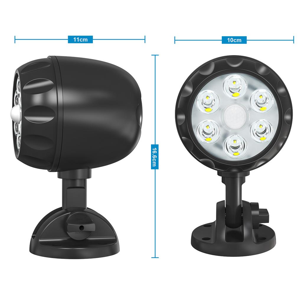 New 1/2pc LED Outdoor Spotlight Wall Lamps Super Bright Garden Lamps Garage Garden Lighting Floodlight Human Body Induction Hot