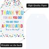50pcs/100pcs Thank You Tags,White Paper Thank You Gifts Tags with String for Wedding Favor,Thanksgiving Day,Gifts Wrapping,Party