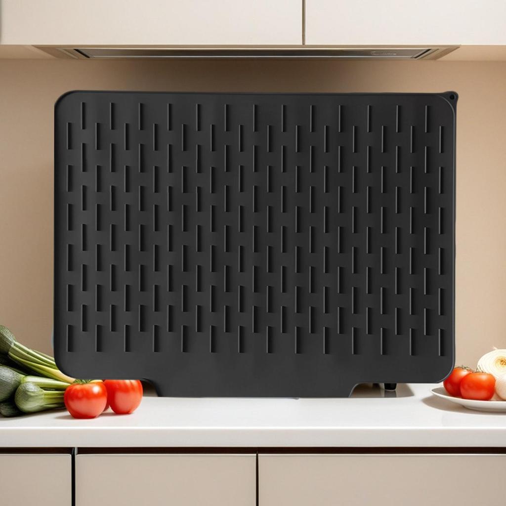 Kitchen Drying Mat Counter Silicone Dish Drainer Pad Non-Slip Tableware Pad Drainage Holder For Bowl Plates Cutlery Fork Spoon