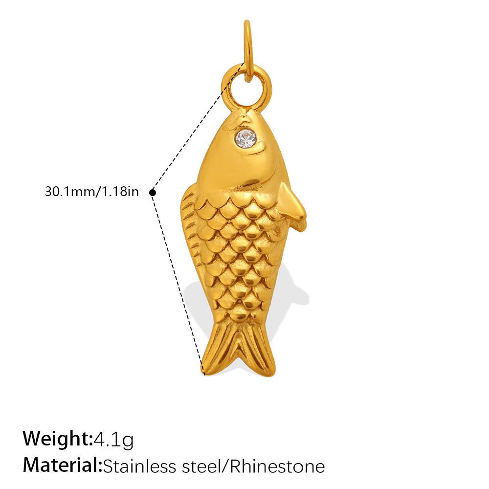 Seaside Vacation Style Golden Dolphin Starfish Pearl Shell Pendant Diy Versatile Jewelry Accessories