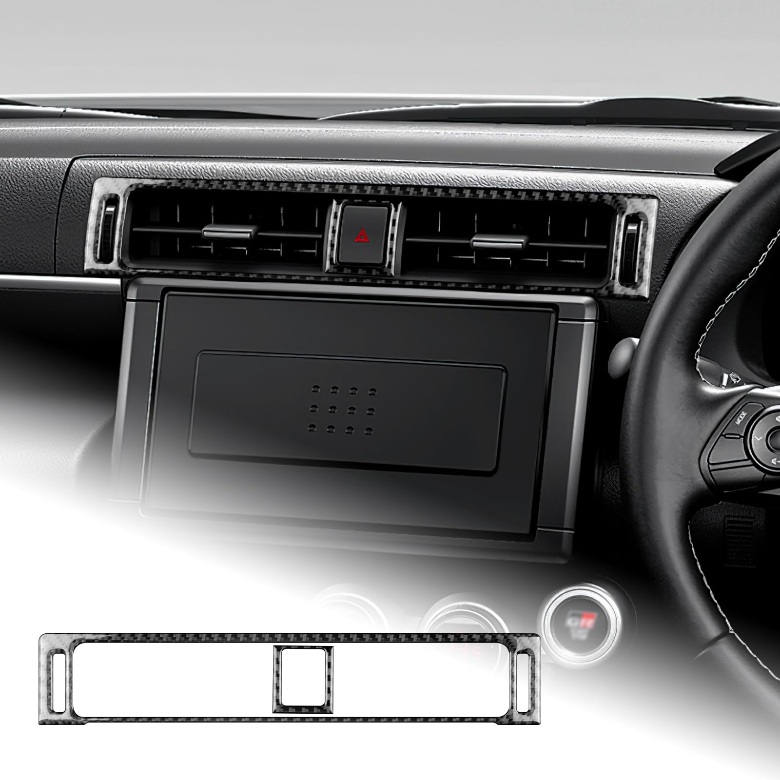 

AIRSPEED Toyota GR86 ZN8 Subaru BRZ ZD8 Аксессуары Детали Настоящее Углеволокно Панель Воздуховыпускного Отверстия Центральной Консоли Декоративная Наклейка Кондиционирование чёрный