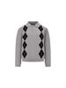 Men's British Argyle Long-Sleeve Polo Sweater - Versatile Collegiate Style for Spring and Autumn