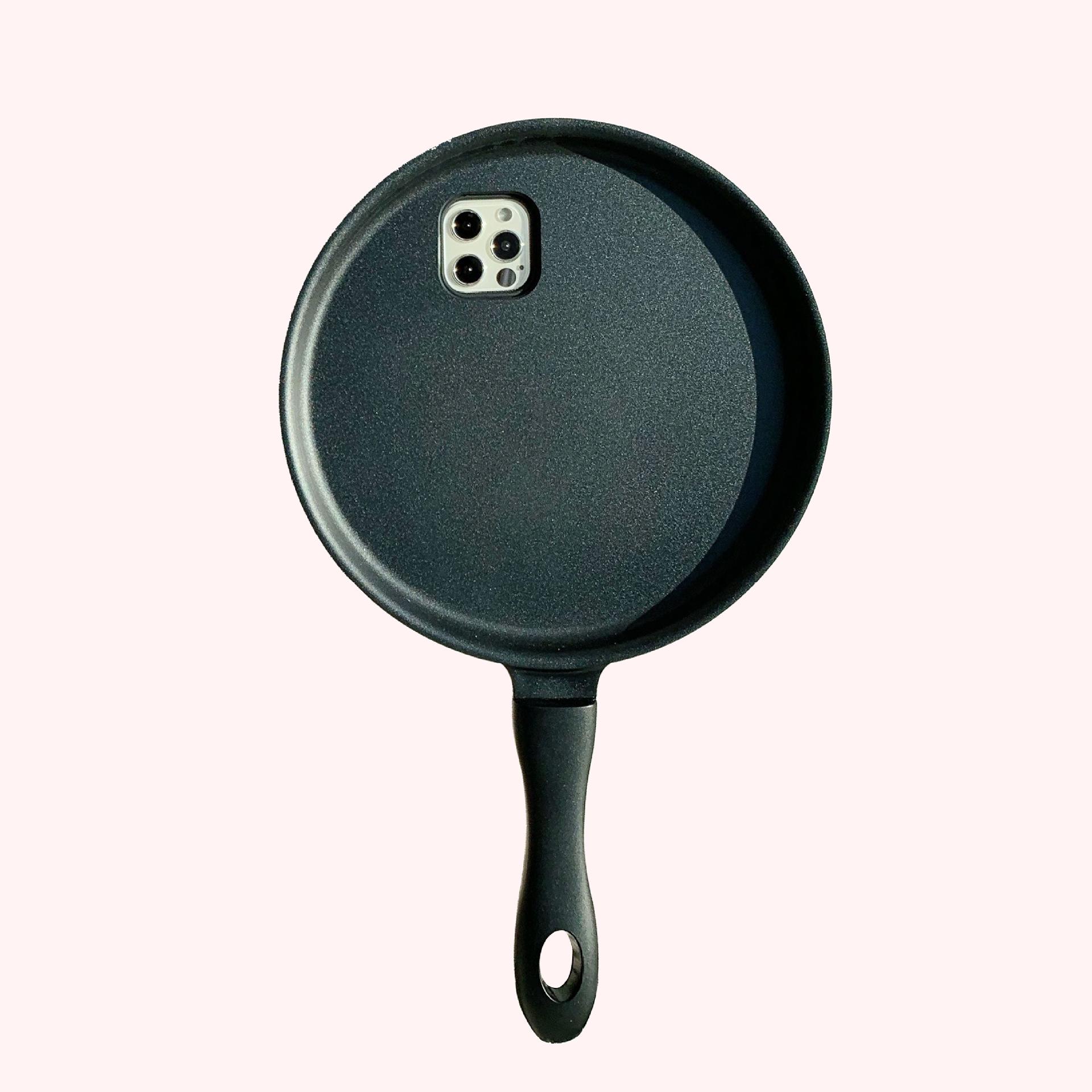 

Creative Frying Pan iPhone Case for 13 Pro Max/12/11/X/XR 15 чорний