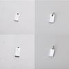 Polished Stainless Steel Rectangular Mirror Pendant for DIY Jewelry