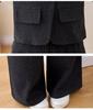 Spring 2025 Women's Fashion Suit: Three-Piece Temperament Vest with High Waist Wide-Leg Pants (ME5501)