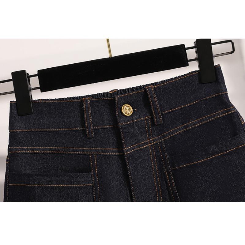 DIMANAF Plus Size 2025 Women Shorts Pants Summer Elastic Loose Jeans Short Basic High Waist Casual Harem Pants 5XL