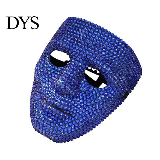 Sparkling Mask for Photoshoots Halloween Rhinestone Full Face Mask, Sparkly Masquerade Unique Party Accessory Dance Performance, Lightweight