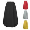 Summer Maxi Skirt Solid Color Large Hem Sweet Slim A-Line Skirt for Daily Wear