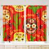 2 peças cortinas mexicanas do Dia dos Mortos material poliéster quarto sala de estar estudo cortinas privadas - padrões personalizáveis