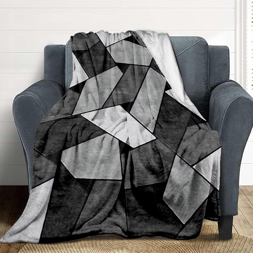 Abstract Geometry Flannel Blanket Throw Blanket Soft Warm Sofa Bed Camping Car home Decor Unique Christmas Gift C9302335